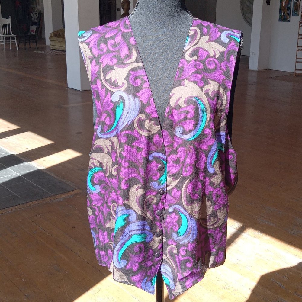 Purple/Blue 80's vest